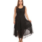 Sakkas Kevina Stonewashed Rayon Embroidered Dress