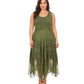 Sakkas Kevina Stonewashed Rayon Embroidered Dress