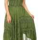 Sakkas Kevina Stonewashed Rayon Embroidered Dress