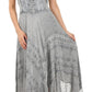 Sakkas Kevina Stonewashed Rayon Embroidered Dress