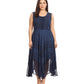 Sakkas Kevina Stonewashed Rayon Embroidered Dress