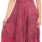 Sakkas Kevina Stonewashed Rayon Embroidered Dress