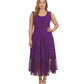 Sakkas Kevina Stonewashed Rayon Embroidered Dress