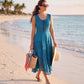 Sakkas Kevina Stonewashed Rayon Embroidered Dress