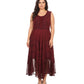 Sakkas Kevina Stonewashed Rayon Embroidered Dress