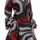 Sakkas Betty Women's Maxi African Ankara Print High-low Wrap Dress Long Sleeve