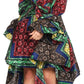 Sakkas Betty Women's Maxi African Ankara Print High-low Wrap Dress Long Sleeve