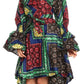 Sakkas Betty Women's Maxi African Ankara Print High-low Wrap Dress Long Sleeve