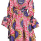 Sakkas Betty Women's Maxi African Ankara Print High-low Wrap Dress Long Sleeve