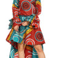 Sakkas Betty Women's Maxi African Ankara Print High-low Wrap Dress Long Sleeve