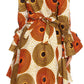 Sakkas Betty Women's Maxi African Ankara Print High-low Wrap Dress Long Sleeve