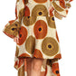 Sakkas Betty Women's Maxi African Ankara Print High-low Wrap Dress Long Sleeve
