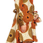 Sakkas Betty Women's Maxi African Ankara Print High-low Wrap Dress Long Sleeve
