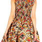 Sakkas Lima Women's Casual African Ankara Sleeveless Cocktail Short Dress Pockets