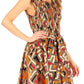Sakkas Lima Women's Casual African Ankara Sleeveless Cocktail Short Dress Pockets