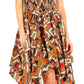 Sakkas Lima Women's Casual African Ankara Sleeveless Cocktail Short Dress Pockets