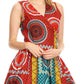 Sakkas Vale Womens African Ankara Sleeveless Short Cocktail Wrap Dress with Pocket