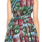 Sakkas Vale Womens African Ankara Sleeveless Short Cocktail Wrap Dress with Pocket