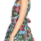 Sakkas Vale Womens African Ankara Sleeveless Short Cocktail Wrap Dress with Pocket