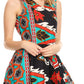 Sakkas Vale Womens African Ankara Sleeveless Short Cocktail Wrap Dress with Pocket