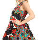 Sakkas Vale Womens African Ankara Sleeveless Short Cocktail Wrap Dress with Pocket