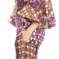 Sakkas Zarah Women's African Ankara Body-con Off shoulder Mermaid Pocket Dress