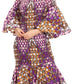 Sakkas Zarah Women's African Ankara Body-con Off shoulder Mermaid Pocket Dress
