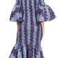 Sakkas Zarah Women's African Ankara Body-con Off shoulder Mermaid Pocket Dress