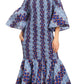 Sakkas Zarah Women's African Ankara Body-con Off shoulder Mermaid Pocket Dress