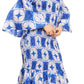 Sakkas Zarah Women's African Ankara Body-con Off shoulder Mermaid Pocket Dress
