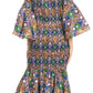 Sakkas Zarah Women's African Ankara Body-con Off shoulder Mermaid Pocket Dress