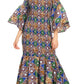 Sakkas Zarah Women's African Ankara Body-con Off shoulder Mermaid Pocket Dress