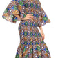 Sakkas Zarah Women's African Ankara Body-con Off shoulder Mermaid Pocket Dress