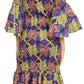 Sakkas Zarah Women's African Ankara Body-con Off shoulder Mermaid Pocket Dress