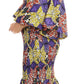 Sakkas Zarah Women's African Ankara Body-con Off shoulder Mermaid Pocket Dress
