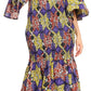 Sakkas Zarah Women's African Ankara Body-con Off shoulder Mermaid Pocket Dress