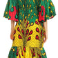 Sakkas Zarah Women's African Ankara Body-con Off shoulder Mermaid Pocket Dress