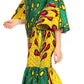 Sakkas Zarah Women's African Ankara Body-con Off shoulder Mermaid Pocket Dress