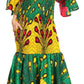 Sakkas Zarah Women's African Ankara Body-con Off shoulder Mermaid Pocket Dress