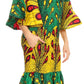 Sakkas Zarah Women's African Ankara Body-con Off shoulder Mermaid Pocket Dress
