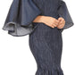 Sakkas Zarah Women's African Ankara Body-con Off shoulder Mermaid Pocket Dress