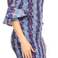 Sakkas Zarah Women's African Ankara Body-con Off shoulder Mermaid Pocket Dress