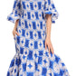 Sakkas Zarah Women's African Ankara Body-con Off shoulder Mermaid Pocket Dress