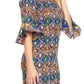 Sakkas Zarah Women's African Ankara Body-con Off shoulder Mermaid Pocket Dress