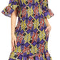 Sakkas Zarah Women's African Ankara Body-con Off shoulder Mermaid Pocket Dress