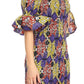 Sakkas Zarah Women's African Ankara Body-con Off shoulder Mermaid Pocket Dress