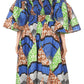 Sakkas Tesa Women's Off the Shoulder Top Pants Set African Ankara Print w/Pockets