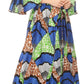 Sakkas Tesa Women's Off the Shoulder Top Pants Set African Ankara Print w/Pockets
