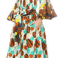 Sakkas Tesa Women's Off the Shoulder Top Pants Set African Ankara Print w/Pockets