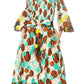 Sakkas Tesa Women's Off the Shoulder Top Pants Set African Ankara Print w/Pockets